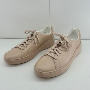 Cole Haan Women's Leather Sneakers Size 10 Beige Lace Up Casual Shoes